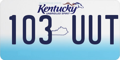 KY license plate 103UUT