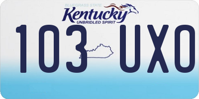 KY license plate 103UXO