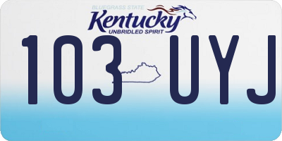 KY license plate 103UYJ