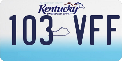 KY license plate 103VFF