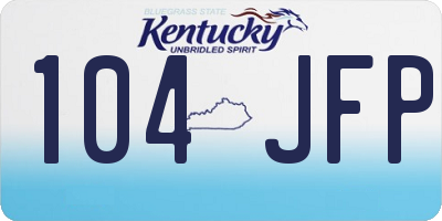 KY license plate 104JFP
