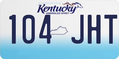 KY license plate 104JHT