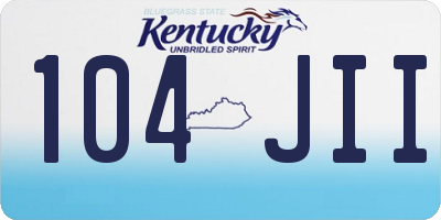 KY license plate 104JII