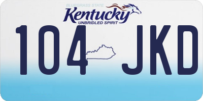 KY license plate 104JKD