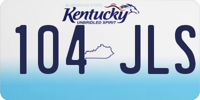 KY license plate 104JLS