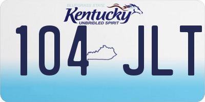 KY license plate 104JLT