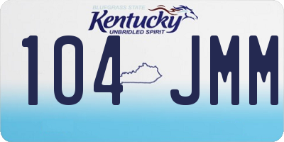 KY license plate 104JMM