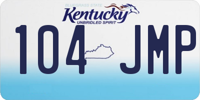 KY license plate 104JMP