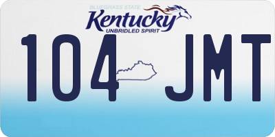 KY license plate 104JMT