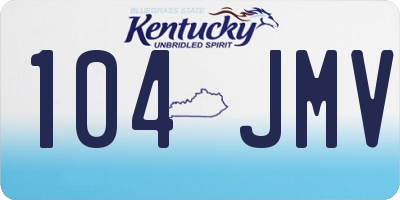 KY license plate 104JMV