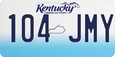 KY license plate 104JMY