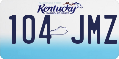 KY license plate 104JMZ