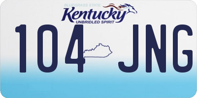 KY license plate 104JNG