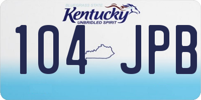 KY license plate 104JPB
