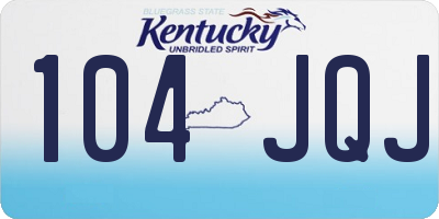 KY license plate 104JQJ