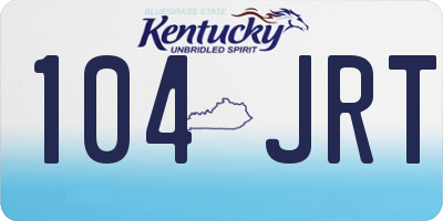 KY license plate 104JRT