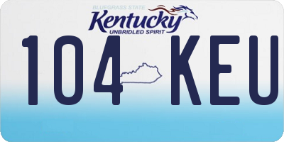 KY license plate 104KEU