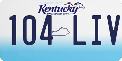 KY license plate 104LIV