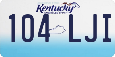 KY license plate 104LJI
