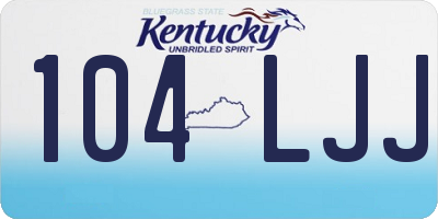 KY license plate 104LJJ