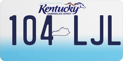 KY license plate 104LJL