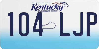 KY license plate 104LJP