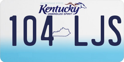 KY license plate 104LJS