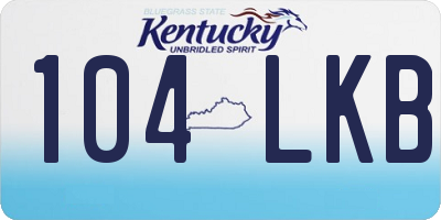 KY license plate 104LKB