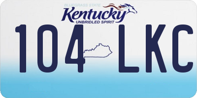 KY license plate 104LKC