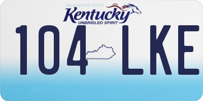 KY license plate 104LKE
