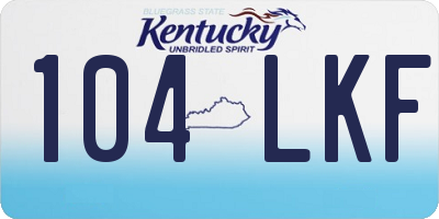 KY license plate 104LKF
