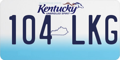 KY license plate 104LKG