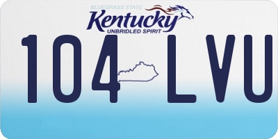 KY license plate 104LVU