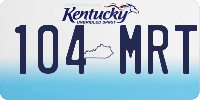 KY license plate 104MRT