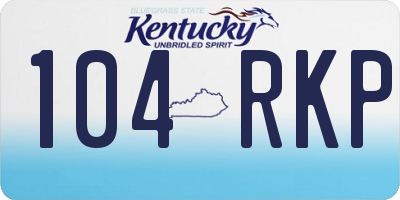 KY license plate 104RKP