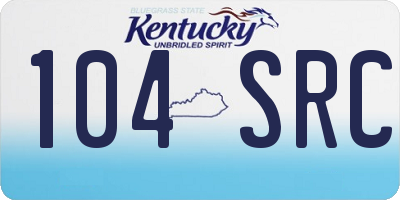 KY license plate 104SRC