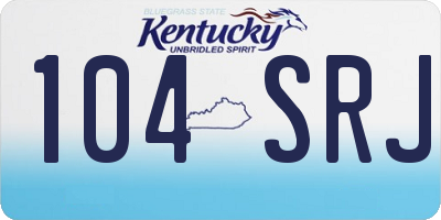 KY license plate 104SRJ