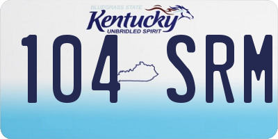 KY license plate 104SRM