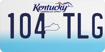 KY license plate 104TLG