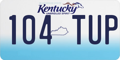 KY license plate 104TUP