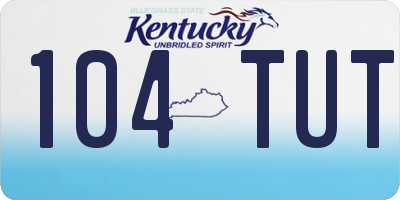 KY license plate 104TUT