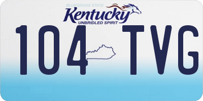 KY license plate 104TVG