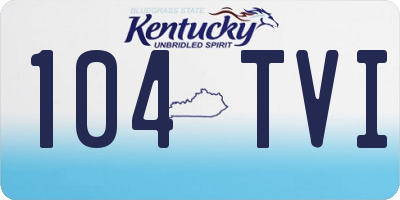 KY license plate 104TVI