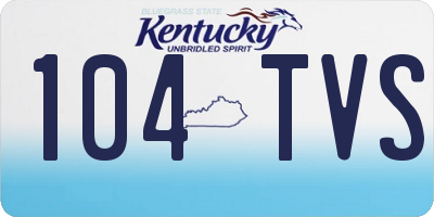 KY license plate 104TVS