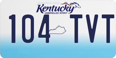 KY license plate 104TVT