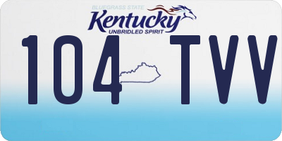 KY license plate 104TVV