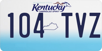 KY license plate 104TVZ