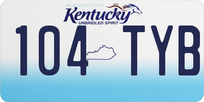KY license plate 104TYB