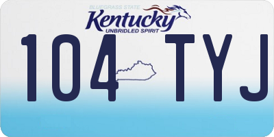KY license plate 104TYJ
