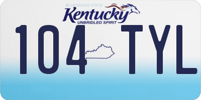 KY license plate 104TYL